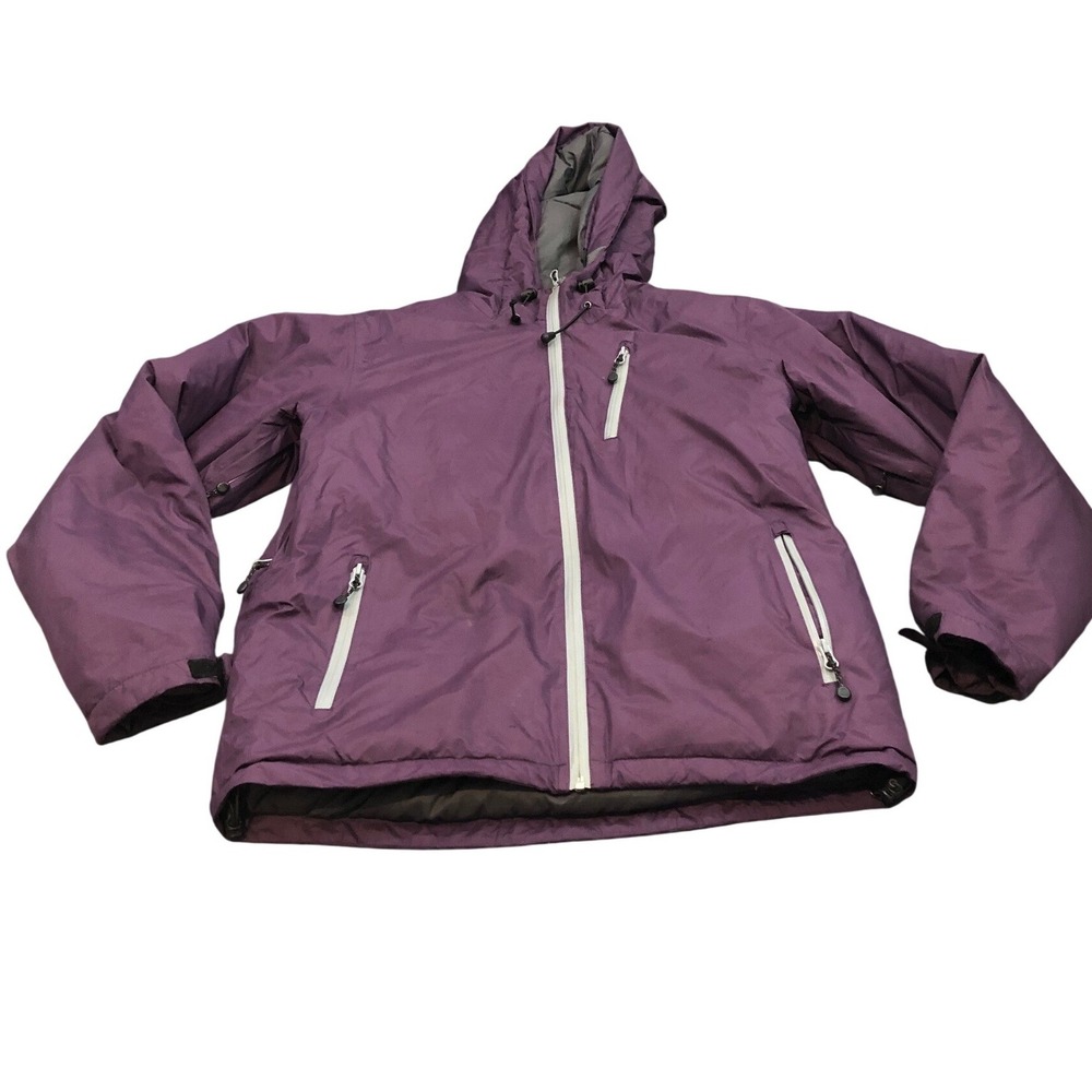 Flylow Down Puffer Jacket Mens Medium Purple‎ Hooded Ski Snowboard Coat